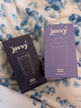 Javvy Purple Shaker Bottle & Tumbler Set